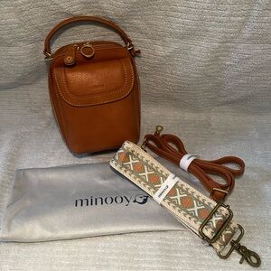 Caramel Leather Crossbody Bag
